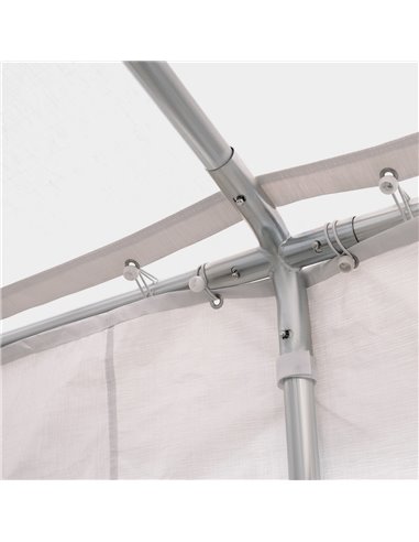 Outsunny Gazebo, Steel Frame, Water Resistant, size 6x4 m-Whtie