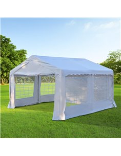 Outsunny Gazebo Marquee Party Tent, Steel Frame, 4x4 m, White 2