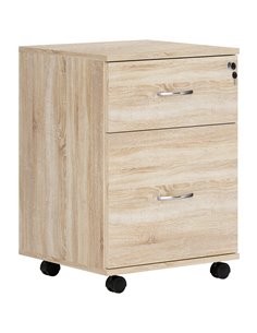HOMCOM Two Drawer Lockable Filing Cabinet - Wood-Effect 836-038V01ND