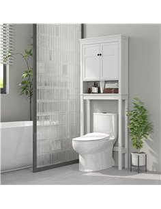HOMCOM Over-Toilet/Appliance Storage Cabinet - White 834-722V80WT 2