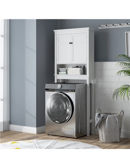 HOMCOM Over-Toilet/Appliance Storage Cabinet - White 834-722V80WT - pic 111629 | FastDaddyshop