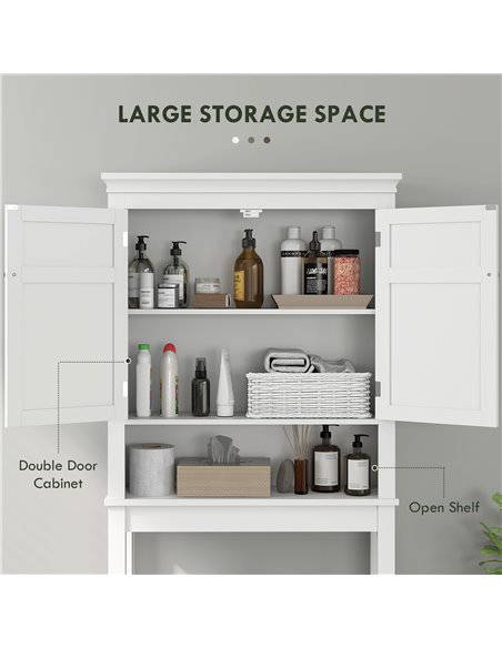 HOMCOM Over-Toilet/Appliance Storage Cabinet - White 834-722V80WT - pic 111630 | FastDaddyshop