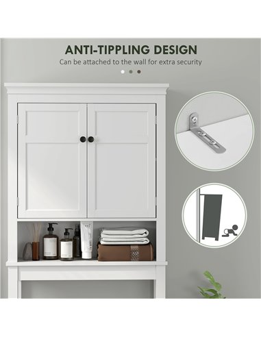 HOMCOM Over-Toilet/Appliance Storage Cabinet - White 834-722V80WT