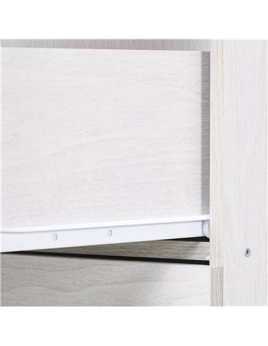 HOMCOM Four-Drawer Lockable Filing Cabinet - White Wood Effect 924-086V80WT