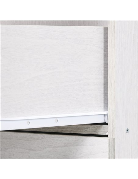 HOMCOM Four-Drawer Lockable Filing Cabinet - White Wood Effect 924-086V80WT - pic 111661 | FastDaddyshop