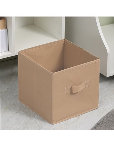 HOMCOM Freestanding 6 Cube Unit Cabinet Unit w/ 3 Fabric Drawers Handles Home Office Storage Shelves White 833-755V01WT