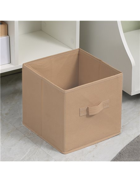 HOMCOM Freestanding 6 Cube Unit Cabinet Unit w/ 3 Fabric Drawers Handles Home Office Storage Shelves White 833-755V01WT - pic 111679 | FastDaddyshop