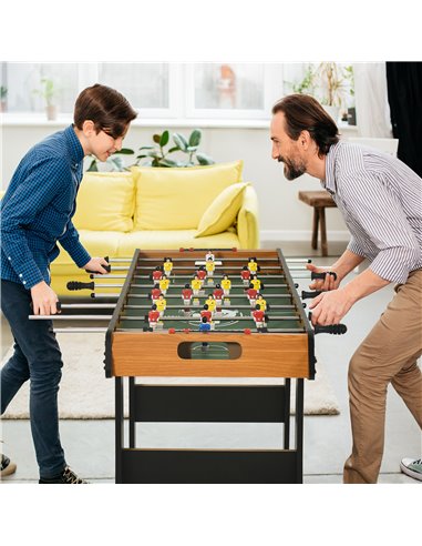HOMCOM Folding Football Gaming Table Mini Foosball Soccer Table for Family Fun Indoor Play Sports A70-049