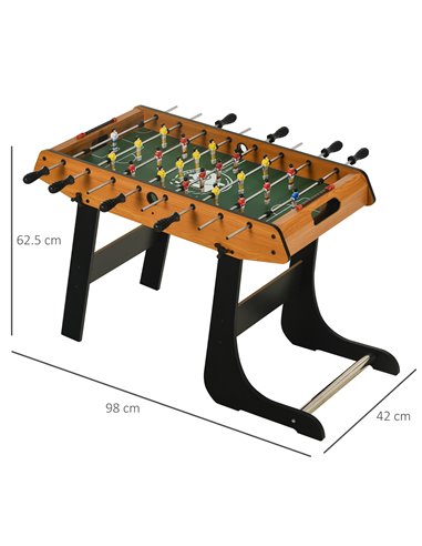 HOMCOM Folding Football Gaming Table Mini Foosball Soccer Table for Family Fun Indoor Play Sports A70-049