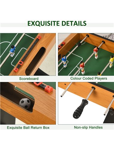 HOMCOM Folding Football Gaming Table Mini Foosball Soccer Table for Family Fun Indoor Play Sports A70-049