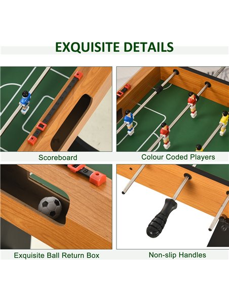 HOMCOM Folding Football Gaming Table Mini Foosball Soccer Table for Family Fun Indoor Play Sports A70-049 - pic 111719 | FastDaddyshop
