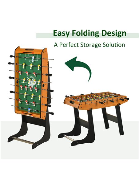 HOMCOM Folding Football Gaming Table Mini Foosball Soccer Table for Family Fun Indoor Play Sports A70-049 - pic 111720 | FastDaddyshop