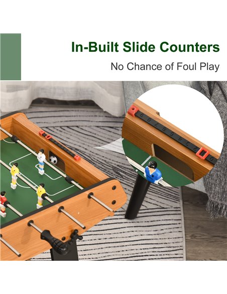 HOMCOM Folding Football Gaming Table Mini Foosball Soccer Table for Family Fun Indoor Play Sports A70-049 - pic 111722 | FastDaddyshop