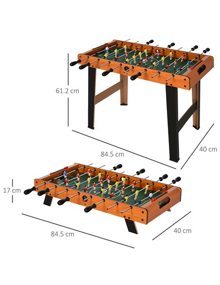 HOMCOM Football Table Heavy Duty  84.5cm for Arcades, Pub, Game Room, 8 Rods, 2 Foosballs A70-052 - pic 111727 | FastDaddyshop