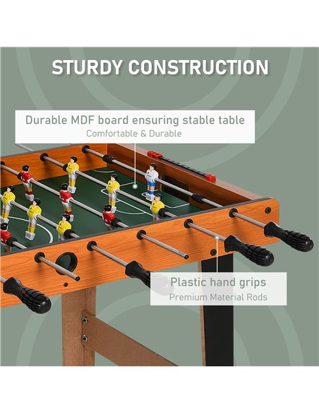 HOMCOM Football Table Heavy Duty  84.5cm for Arcades, Pub, Game Room, 8 Rods, 2 Foosballs A70-052 - pic 111729 | FastDaddyshop