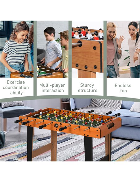 HOMCOM Football Table Heavy Duty  84.5cm for Arcades, Pub, Game Room, 8 Rods, 2 Foosballs A70-052 - pic 111730 | FastDaddyshop