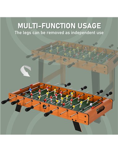 HOMCOM Football Table Heavy Duty  84.5cm for Arcades, Pub, Game Room, 8 Rods, 2 Foosballs A70-052