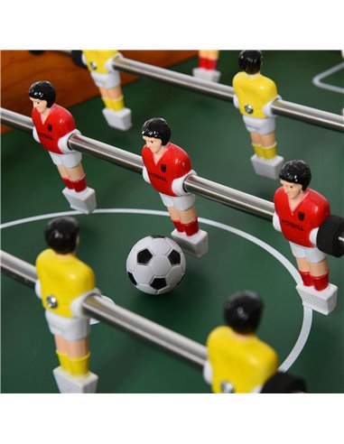 HOMCOM Football Table Heavy Duty  84.5cm for Arcades, Pub, Game Room, 8 Rods, 2 Foosballs A70-052