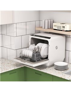 HOMCOM Multi-Program 6L Tabletop Dishwasher 800-190V70WT 2