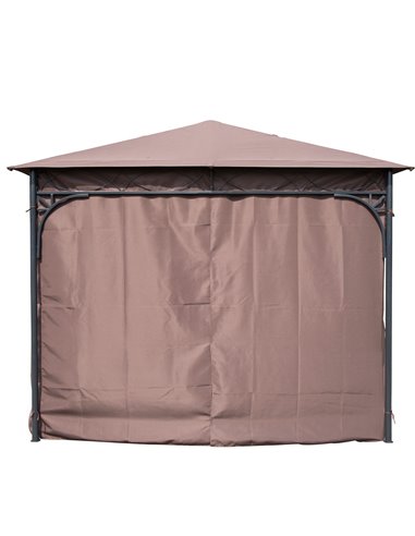 Outsunny 3x3 m Gazebo Pavilion-Coffee
