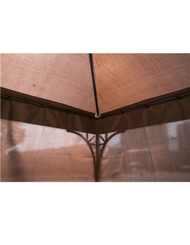 Outsunny 3x3 m Gazebo Pavilion-Coffee