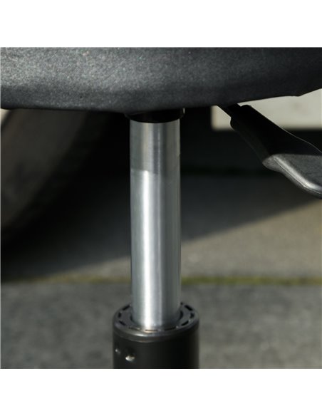 HOMCOM Workshop Stool, Pneumatic Adjustable Mechanic Stool, with Tool Tray, Wheels - Black C20-053V00BK - pic 111831 | FastDaddyshop