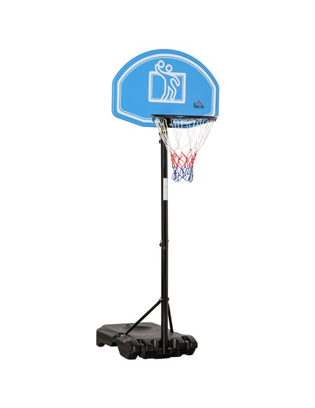HOMCOM Adjustable Basketball Hoop and Stand, with Wheels and Weight Base Blue A61-028 - pic 111878 | FastDaddyshop