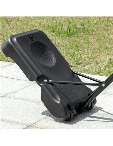 HOMCOM Adjustable Basketball Hoop and Stand, with Wheels and Weight Base Blue A61-028