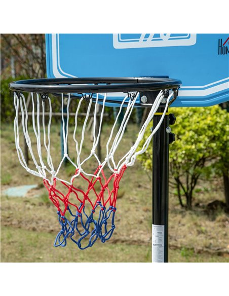 HOMCOM Adjustable Basketball Hoop and Stand, with Wheels and Weight Base Blue A61-028 - pic 111886 | FastDaddyshop