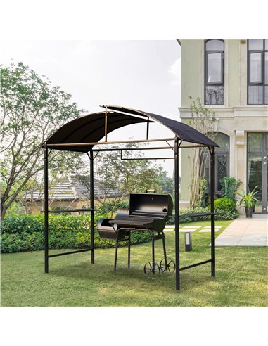 Outsunny Metal Gazebo Marquee-Coffee 