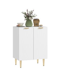 HOMCOM Adjustable Shelf Sideboard - White 83A-188V80WT