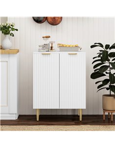 HOMCOM Adjustable Shelf Sideboard - White 83A-188V80WT 2