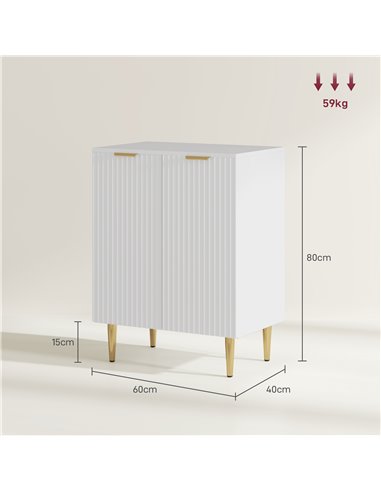 HOMCOM Adjustable Shelf Sideboard - White 83A-188V80WT
