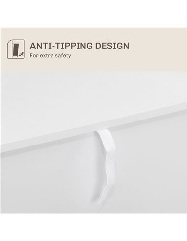 HOMCOM Adjustable Shelf Sideboard - White 83A-188V80WT
