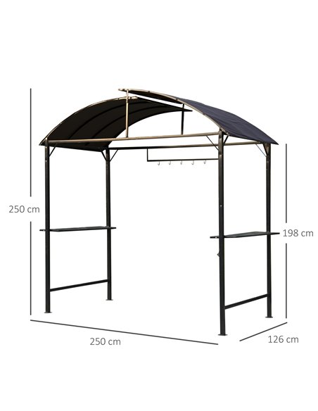 Outsunny Metal Gazebo Marquee-Coffee  - pic 11194 | FastDaddyshop