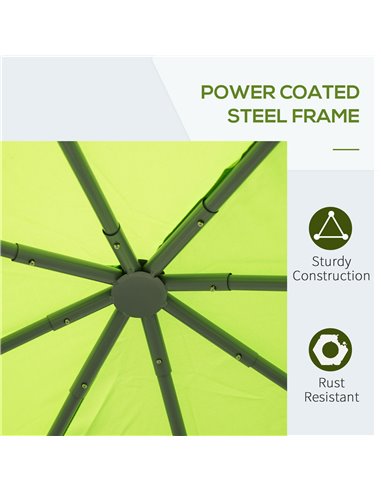 Outsunny 3m x3m Garden Metal Gazebo-Lemon Green