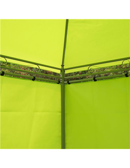 Outsunny 3m x3m Garden Metal Gazebo-Lemon Green - pic 11207 | FastDaddyshop