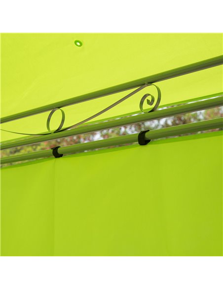 Outsunny 3m x3m Garden Metal Gazebo-Lemon Green - pic 11208 | FastDaddyshop