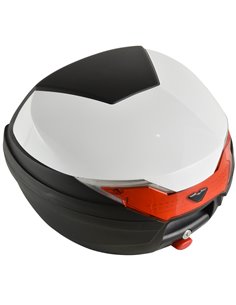 HOMCOM 32L Motorcycle Tail box Helmet Top Case Motorbike Luggage Storage Trunk Carrier Mount Rack AA0-060