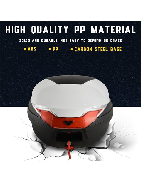 HOMCOM 32L Motorcycle Tail box Helmet Top Case Motorbike Luggage Storage Trunk Carrier Mount Rack AA0-060 - pic 112144 | FastDaddyshop