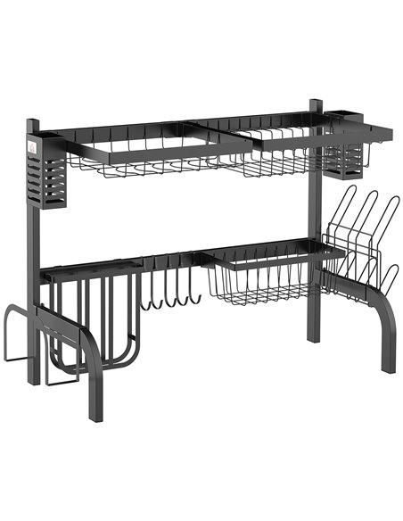 HOMCOM 65cm Modular Over-Sink Drying Rack 801-285V00BK - pic 112184 | FastDaddyshop