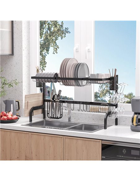 HOMCOM 100cm Modular Over-Sink Drying Rack 801-288V00BK - pic 112194 | FastDaddyshop