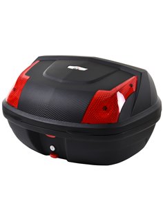 HOMCOM 48L Motorcycle Trunk Travel Luggage Storage Box Accessory Modern Tough Style - Black AA0-077