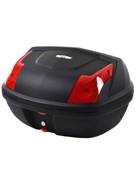 HOMCOM 48L Motorcycle Trunk Travel Luggage Storage Box Accessory Modern Tough Style - Black AA0-077 - pic 112274 | FastDaddyshop