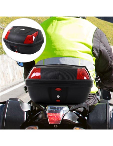 HOMCOM 48L Motorcycle Trunk Travel Luggage Storage Box Accessory Modern Tough Style - Black AA0-077 - pic 112275 | FastDaddyshop