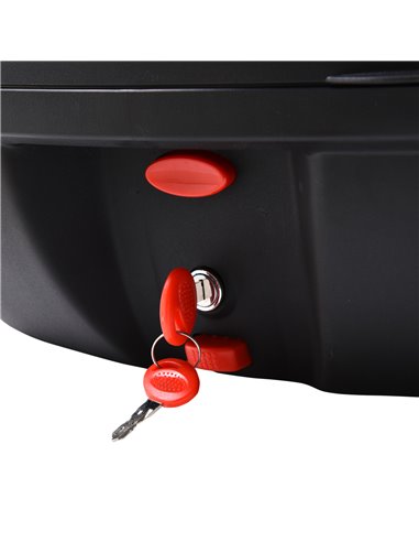 HOMCOM 48L Motorcycle Trunk Travel Luggage Storage Box Accessory Modern Tough Style - Black AA0-077
