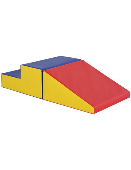HOMCOM 2-Piece Soft Playset for Toddlers, Climbing, Crawling, For ages 12-36 Months, Red 3D0-002 - pic 112436 | FastDaddyshop