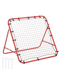 HOMCOM Rebounder Net, Practise Kickback Goal, for Teens, Adults Training - Red A62-012
