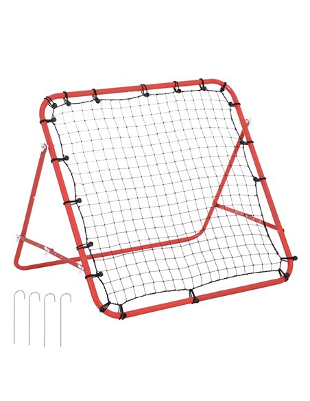 HOMCOM Rebounder Net, Practise Kickback Goal, for Teens, Adults Training - Red A62-012 - pic 112634 | FastDaddyshop