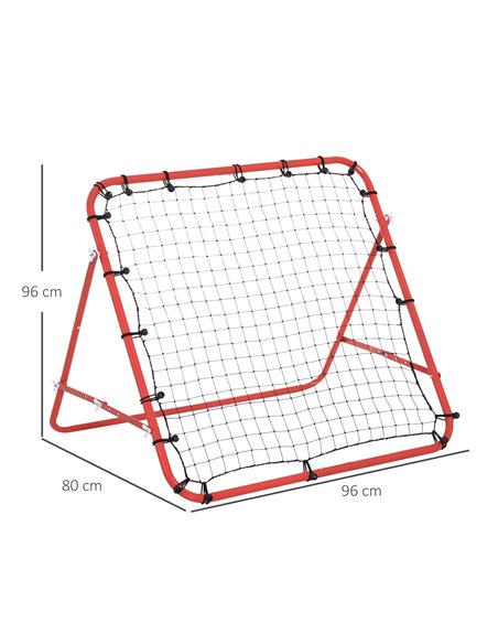 HOMCOM Rebounder Net, Practise Kickback Goal, for Teens, Adults Training - Red A62-012 - pic 112636 | FastDaddyshop